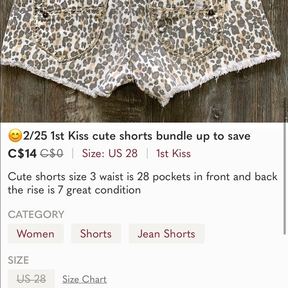 Beautiful 1st Kiss cute shorts bundle up to save - Picture 6 of 6